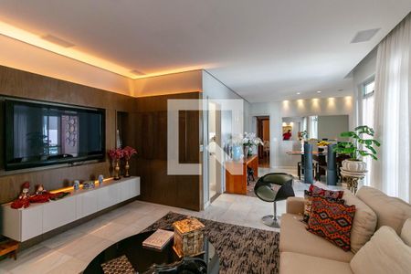 Sala de apartamento à venda com 4 quartos, 135m² em Belvedere, Belo Horizonte