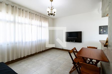 Sala de apartamento para alugar com 1 quarto, 52m² em Pitangueiras, Guarujá