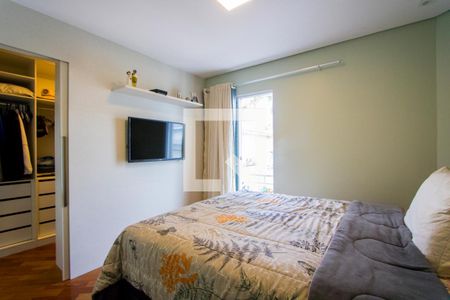 Quarto 1 - Suíte de casa de condomínio à venda com 3 quartos, 127m² em Vila Scarpelli, Santo André