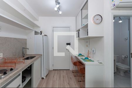 Cozinha de kitnet/studio para alugar com 1 quarto, 33m² em Barra Funda, São Paulo