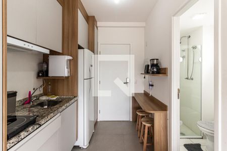 Cozinha de kitnet/studio à venda com 1 quarto, 23m² em República, São Paulo