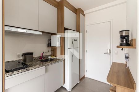 Cozinha de kitnet/studio à venda com 1 quarto, 23m² em República, São Paulo