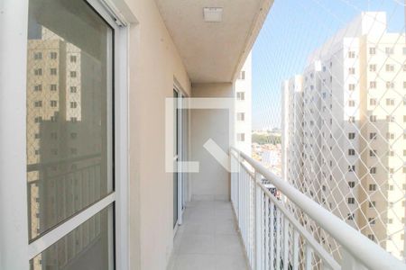 Varanda da sala  de apartamento para alugar com 1 quarto, 28m² em Vila Ema, São Paulo