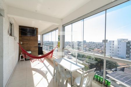 Varanda gourmet de apartamento à venda com 3 quartos, 119m² em Riacho das Pedras, Contagem