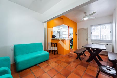Sala de apartamento para alugar com 1 quarto, 60m² em Embaré, Santos