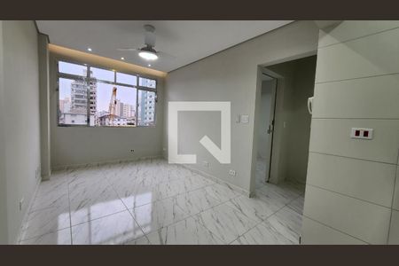 Detalhe Sala de apartamento para alugar com 1 quarto, 49m² em Embaré, Santos