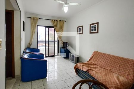 Sala de apartamento para alugar com 1 quarto, 80m² em Guilhermina, Praia Grande