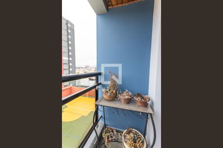 Varanda da Sala de apartamento à venda com 3 quartos, 79m² em Vila Curuçá, Santo André