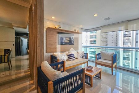 varanda  de apartamento para alugar com 3 quartos, 138m² em Barra Funda, Guarujá
