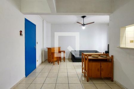 Sala de apartamento para alugar com 1 quarto, 60m² em Boqueirão, Praia Grande