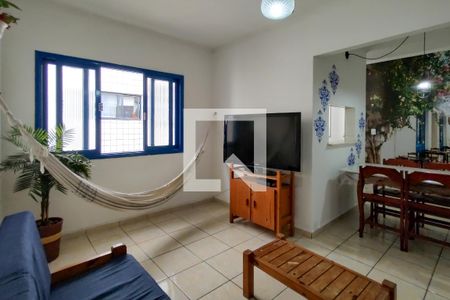 Sala de apartamento para alugar com 1 quarto, 60m² em Boqueirão, Praia Grande