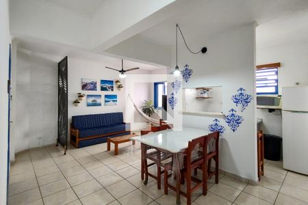 Sala de apartamento para alugar com 1 quarto, 60m² em Boqueirão, Praia Grande