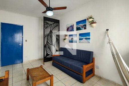 Sala de apartamento para alugar com 1 quarto, 60m² em Boqueirão, Praia Grande