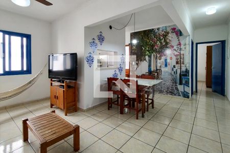 Sala de apartamento para alugar com 1 quarto, 60m² em Boqueirão, Praia Grande