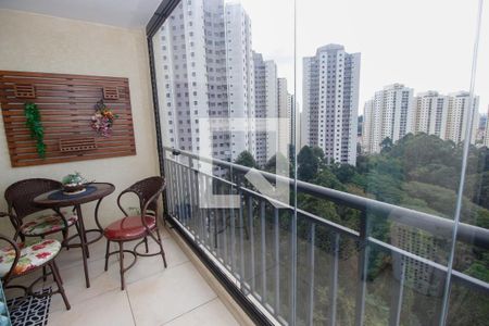 Varanda da Sala de apartamento à venda com 3 quartos, 79m² em Chácara Agrindus, Taboão da Serra