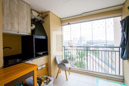 Varanda gourmet de apartamento à venda com 3 quartos, 84m² em Vila América, Santo André