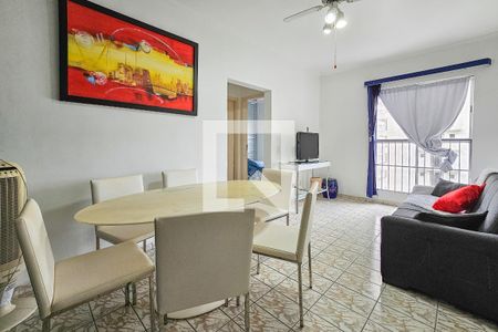 Sala de apartamento para alugar com 1 quarto, 45m² em Jardim Virginia, Guarujá