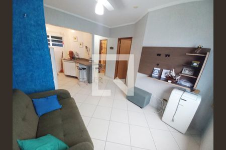 Sala de apartamento para alugar com 1 quarto, 38m² em Ilha Porchat, São Vicente