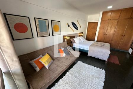 Sala - Dormitório de apartamento para alugar com 1 quarto, 35m² em Centro, Ribeirão Preto