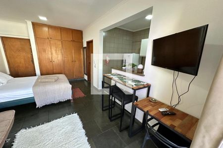 Sala - Dormitório de apartamento para alugar com 1 quarto, 35m² em Centro, Ribeirão Preto