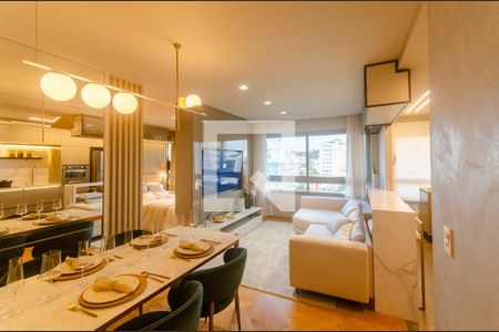 Salas de Estar e Jantar de kitnet/studio para alugar com 1 quarto, 56m² em Praia de Belas, Porto Alegre