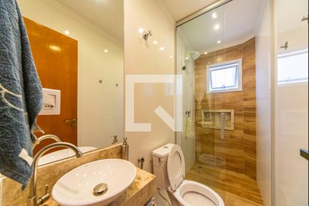 Banheiro Social de apartamento à venda com 2 quartos, 152m² em Vila Alzira, Santo André