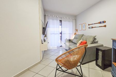 Sala de apartamento para alugar com 2 quartos, 77m² em Vila Alzira, Guarujá