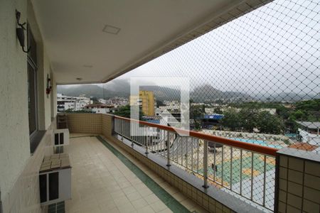 Varanda da sala de apartamento para alugar com 3 quartos, 155m² em Anil, Rio de Janeiro
