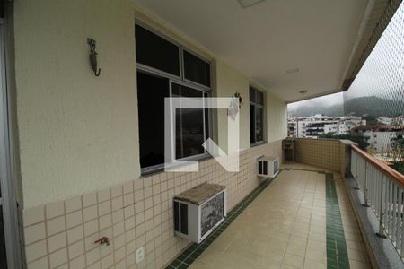 Varanda da sala de apartamento para alugar com 3 quartos, 155m² em Anil, Rio de Janeiro