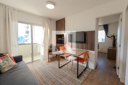 Sala de apartamento para alugar com 1 quarto, 35m² em Morro dos Ingleses, São Paulo