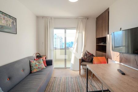 Sala de apartamento para alugar com 1 quarto, 35m² em Morro dos Ingleses, São Paulo