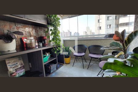 Varanda Sala de apartamento à venda com 2 quartos, 60m² em Vila Valparaíso, Santo André