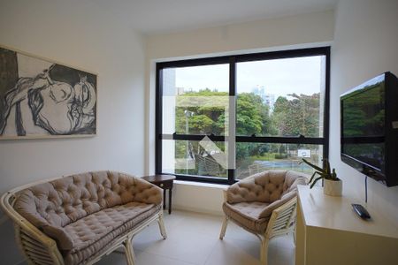 Sala de apartamento para alugar com 1 quarto, 43m² em Carvoeira, Florianópolis