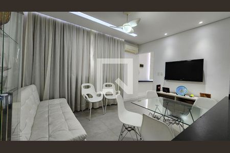 Sala de apartamento para alugar com 1 quarto, 54m² em Boqueirão, Santos