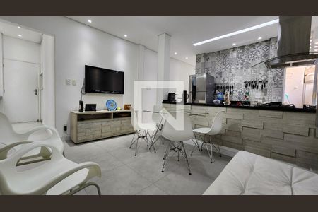 Sala de apartamento para alugar com 1 quarto, 54m² em Boqueirão, Santos