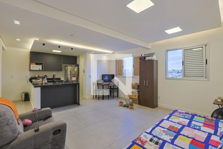 Sala de apartamento à venda com 1 quarto, 51m² em São Geraldo, Belo Horizonte