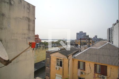 Sala - Vista de apartamento à venda com 1 quarto, 46m² em Centro Histórico, Porto Alegre