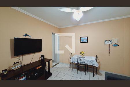 Sala de apartamento para alugar com 1 quarto, 52m² em Tupi, Praia Grande