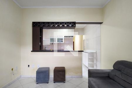 Sala de casa para alugar com 2 quartos, 60m² em Nova Mirim, Praia Grande