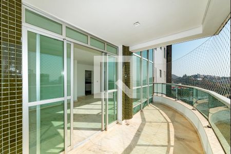 Varanda da Sala de apartamento à venda com 4 quartos, 134m² em Belvedere, Belo Horizonte