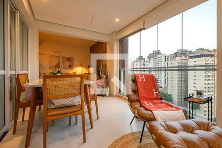 Varanda de apartamento à venda com 1 quarto, 57m² em Paraíso, São Paulo