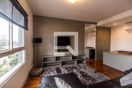 Sala de TV de apartamento à venda com 1 quarto, 62m² em Melville Empresarial Ii, Barueri