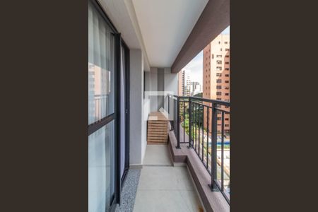 Varanda de kitnet/studio para alugar com 1 quarto, 25m² em Campo Belo, São Paulo