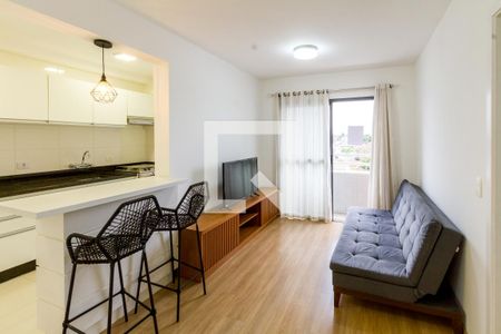 Sala de apartamento para alugar com 1 quarto, 41m² em São Francisco, Curitiba