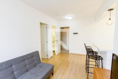 Sala de apartamento para alugar com 1 quarto, 41m² em São Francisco, Curitiba