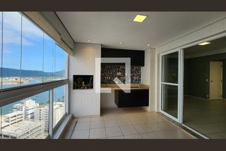 Varanda da Sala de apartamento para alugar com 3 quartos, 134m² em Ponta da Praia, Santos