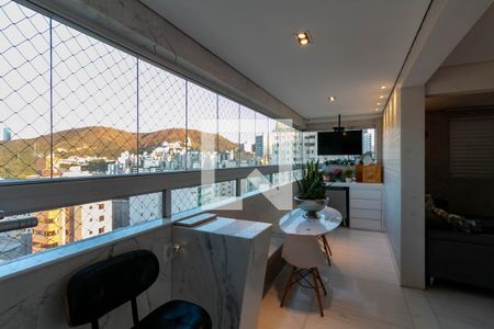 Varanda da sala  de apartamento para alugar com 3 quartos, 120m² em Buritis, Belo Horizonte