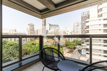 Studio - Varanda do Quarto de kitnet/studio à venda com 1 quarto, 49m² em República, São Paulo