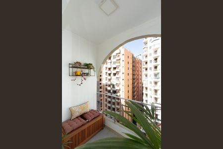 Varanda da Sala de apartamento à venda com 1 quarto, 45m² em Vila Olímpia, São Paulo