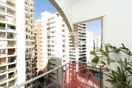 Varanda da Sala de apartamento à venda com 1 quarto, 45m² em Vila Olímpia, São Paulo